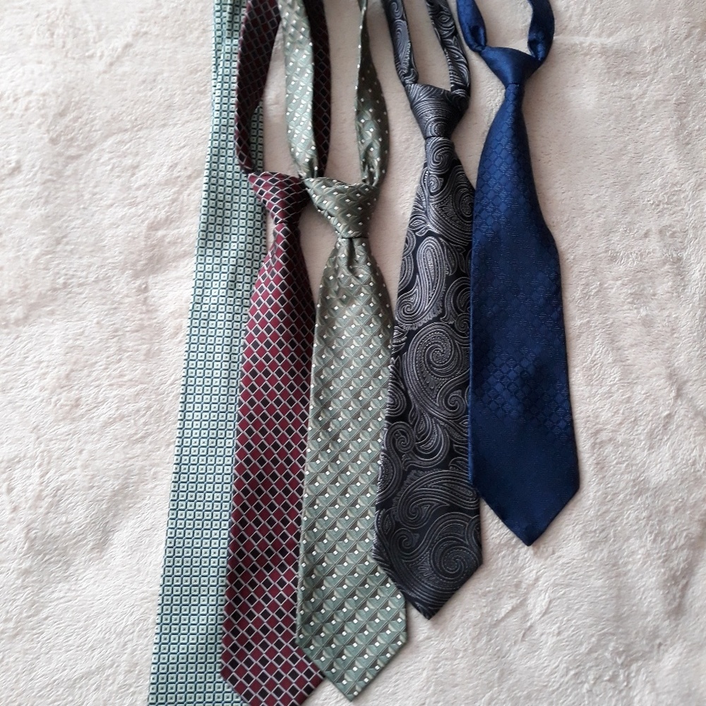 Men's 100% Silk Ties (set of 5)